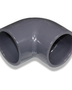 Winkel 90° PVC 75mm 2x Klebemuffe ND16